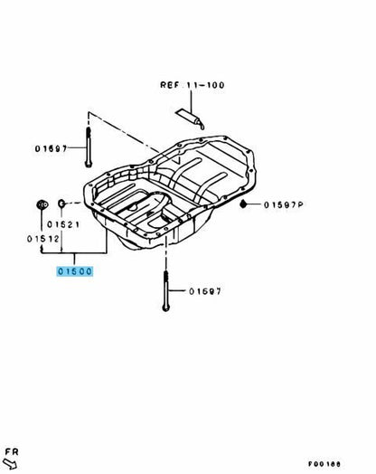 MITSUBISHI LANCER EVOLUTION 10 2008-2015 Genuine Engine Oil Pan 1200A394 OEM