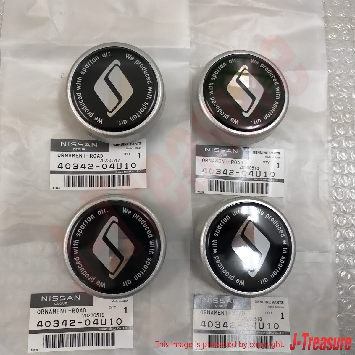 NISSAN SKYLINE R32 GTS R33 R34 GT-R Genuine Wheel Center 40342-04U10 x4 Set OEM