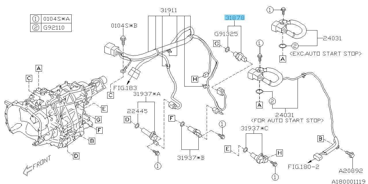 SUBARU IMPREZA GJ# GK# GP# 2012-2023 Genuine Oil Pressure Sensor Assy for CVT