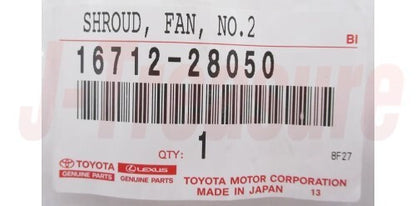 TOYOTA RAV4 ACA3# GSA3# 06-12 Genuine Radiator Fan Shroud No.2 16712-28050 OEM