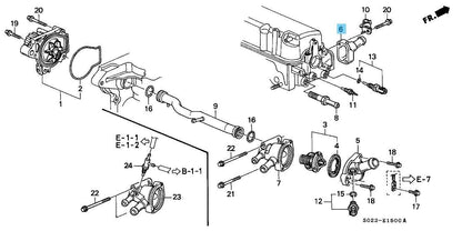 HONDA CR-X DEL SOL EG1 93-97 Genuine Water Outlet Cover 19315-P08-010 OEM