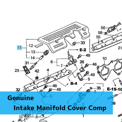 HONDA S2000 AP1 2000-2004 Genuine Intake Manifold Cover Comp 17112-PCX-000 OEM