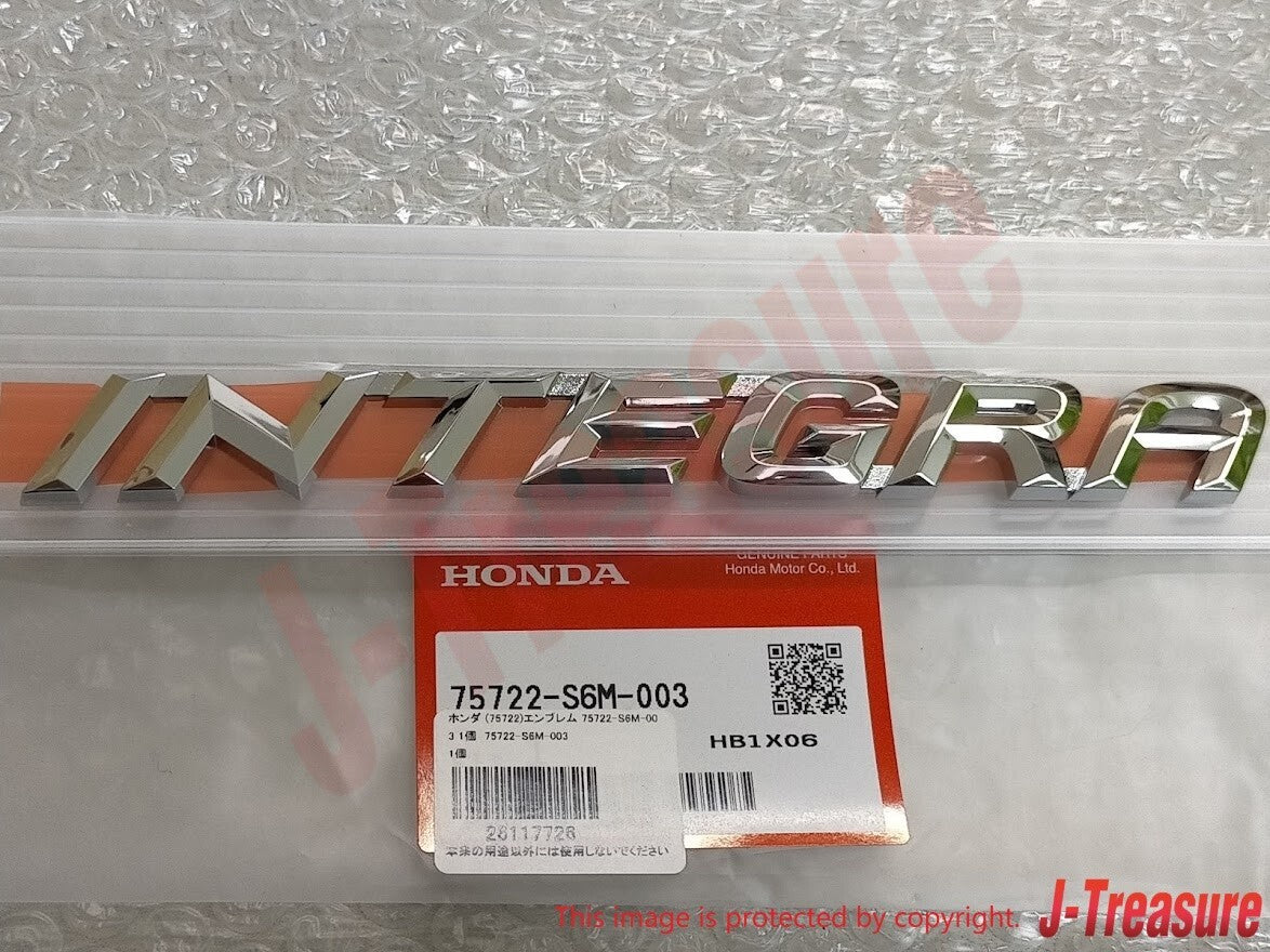 HONDA INTEGRA TYPE-R DC5 Genuine Rear "INTEGRA" Emblem Badge 75722-S6M-003 OEM