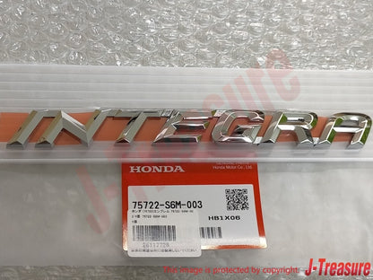 HONDA INTEGRA TYPE-R DC5 Genuine Rear "INTEGRA" Emblem Badge 75722-S6M-003 OEM