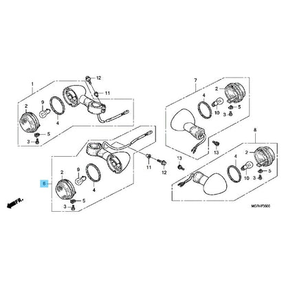 HONDA VT750RS SHADOW RS '10-13 Genuine Front Turn Signal LH 33450-MGR-672 OEM