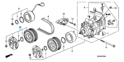 HONDA S2000 AP1 AP2 '00-09 Genuine A/C Magnetic Clutch Set 38900-PCX-016 OEM
