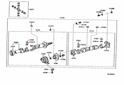 TOYOTA Genuine Yoke RR Propeller Shaft Universal Joint Sleeve 37302-35030 OEM