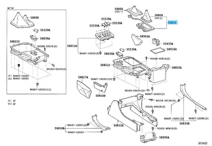 TOYOTA LAND CRUISER 120 GRJ12# 05-09 Genuine A/T Console Assy 58810-60040-C0 OEM