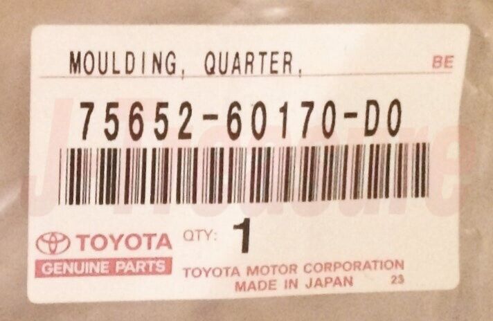 TOYOTA LAND CRUISER UZJ100 2003-2007 Genuine Quarter Outside Moulding LH OEM