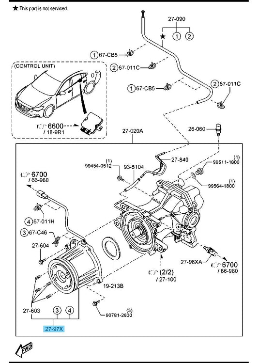 MAZDA MAZDA6 GJ (EUR) '12-16 Genuine R/Differentials Coupling KEY02-79-7XA AWD