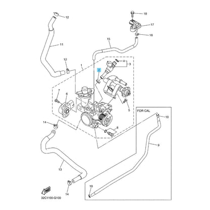 YAMAHA WR250R '08-20 Genuine Manifold Gasket 8FP-13556-00-00 x1 OEM