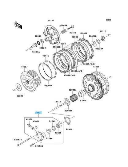 KAWASAKI ZX1400 NINJA ZX-14 06-09 Genuine Clutch Release Assy 13231-0002 OEM