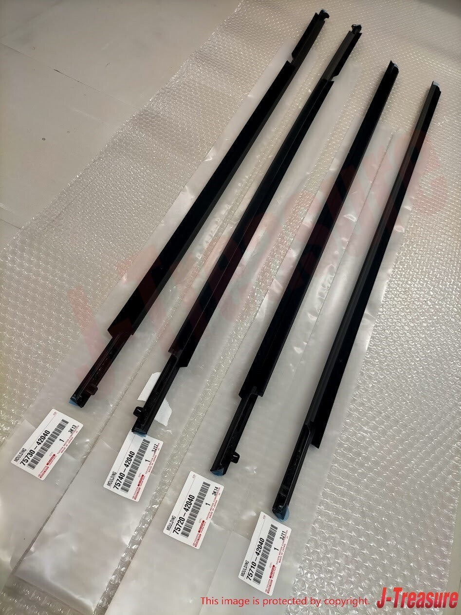 TOYOTA RAV4 ALA4# 13-18 Genuine Front & Rear Door Belt Moulding RH & LH Set OEM