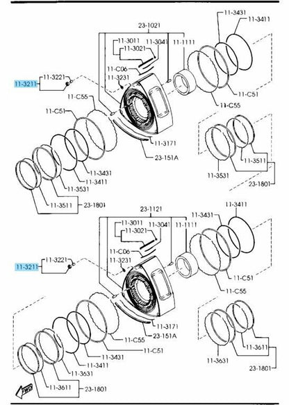 MAZDA RX-8 RX8 SE3P Genuine Rotary Engine Corner Seal N3H1-11-C2XE 12pcs Set OEM