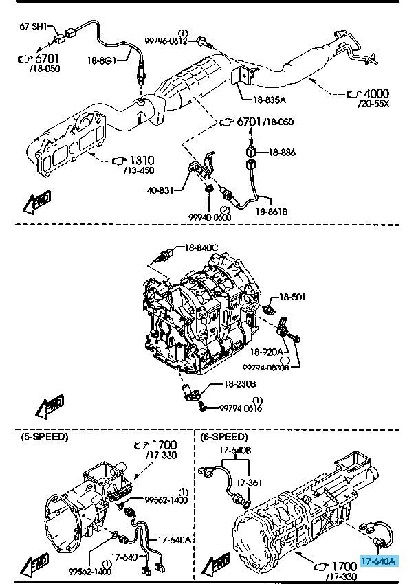 MAZDA RX-8 SE3P 2004-2008 Genuine Park & Neutral Switch Y612-17-640B For 6-speed