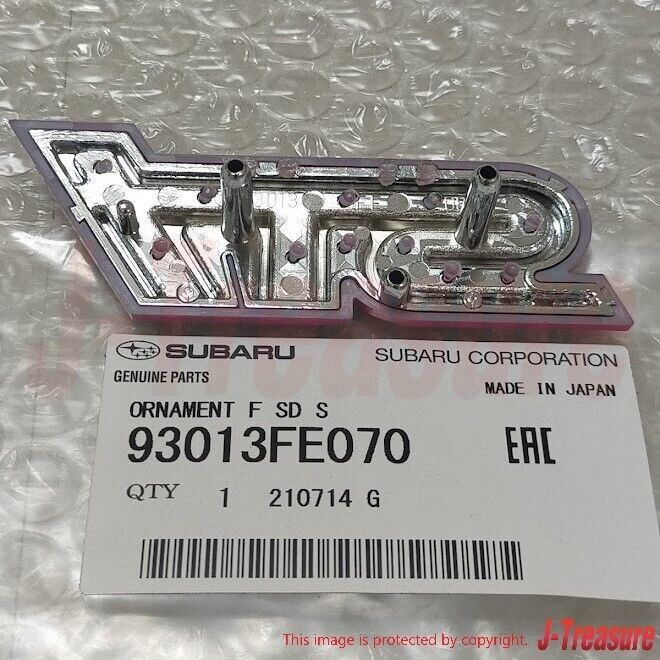 SUBARU Impreza WRX STi GDB Genuine Mesh Grill Pink "STi" Emblem BKT CLP Set OEM