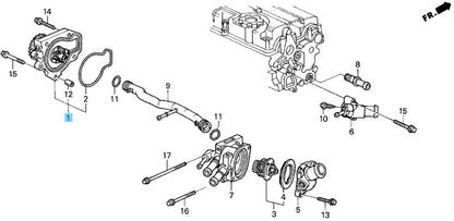 HONDA DEL SOL EG2 1994-1995 Genuine Water Pump Assy 19200-P30-003 OEM