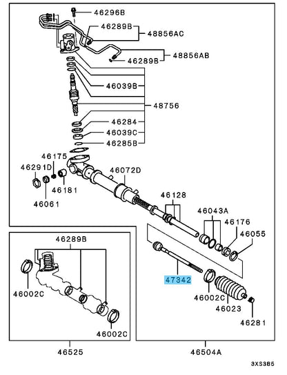 MITSUBISHI PAJERO JUNIOR H57A Genuine Steering Tie Rod MR267507 x2 Set OEM