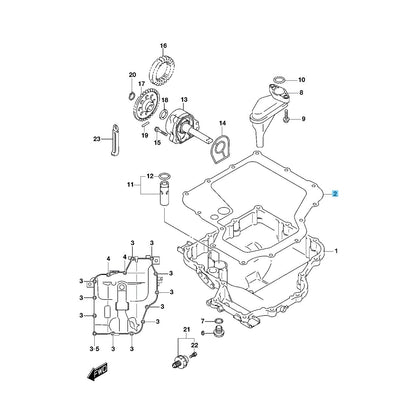 SUZUKI HAYABUSA GSX1300R 99-09 11-20 22-24 Genuine Oil Pan Gasket 11489-24F10