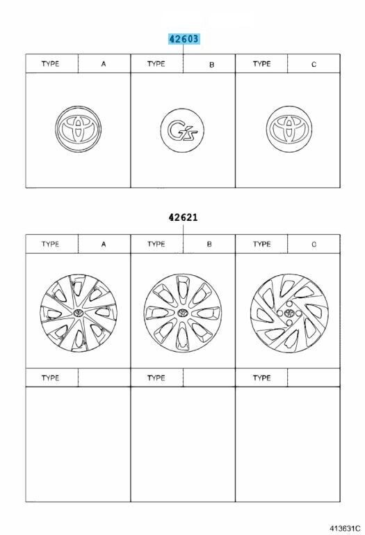 TOYOTA PRIUS 16-22 COROLLA 17-22 YARIS 14-18 Genuine Wheel Hub Ornament 4set OEM