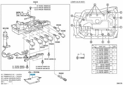 TOYOTA LEXUS Genuine Automatic Transmission Oil Strainer Assy 35330-48020 OEM