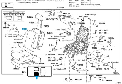 TOYOTA FJ CRUISER GSJ10 GSJ15 2007-2012 Genuine Seat C Armrest RH & LH Set OEM