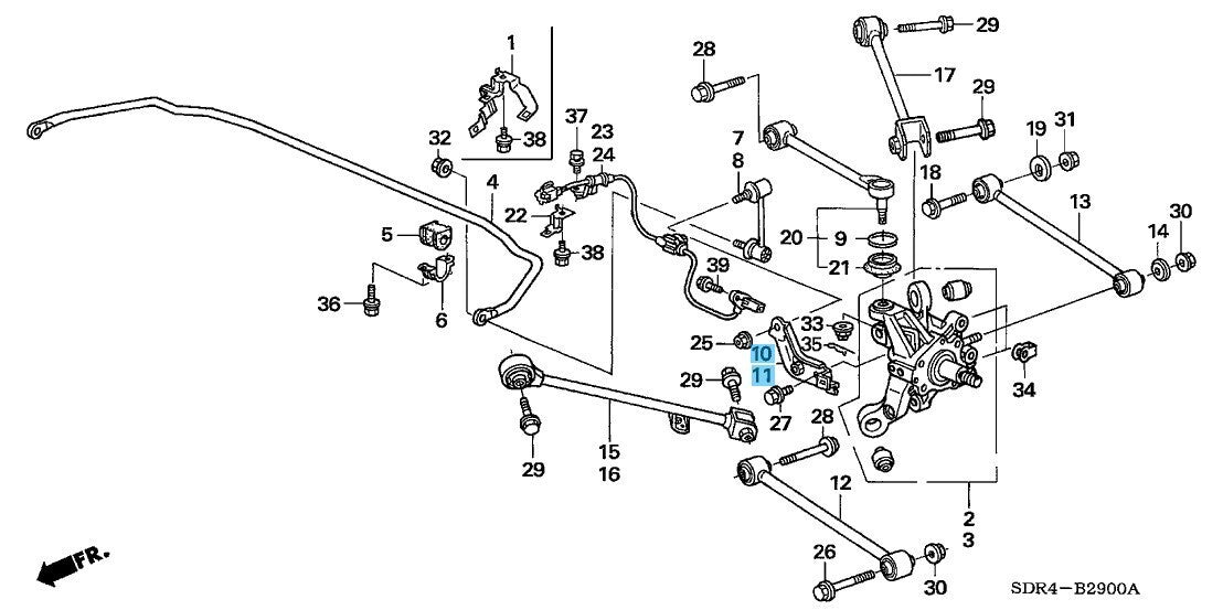 HONDA ACCORD 05-07 Genuine Rear Link Stabilizer Bracket RH & LH Set OEM