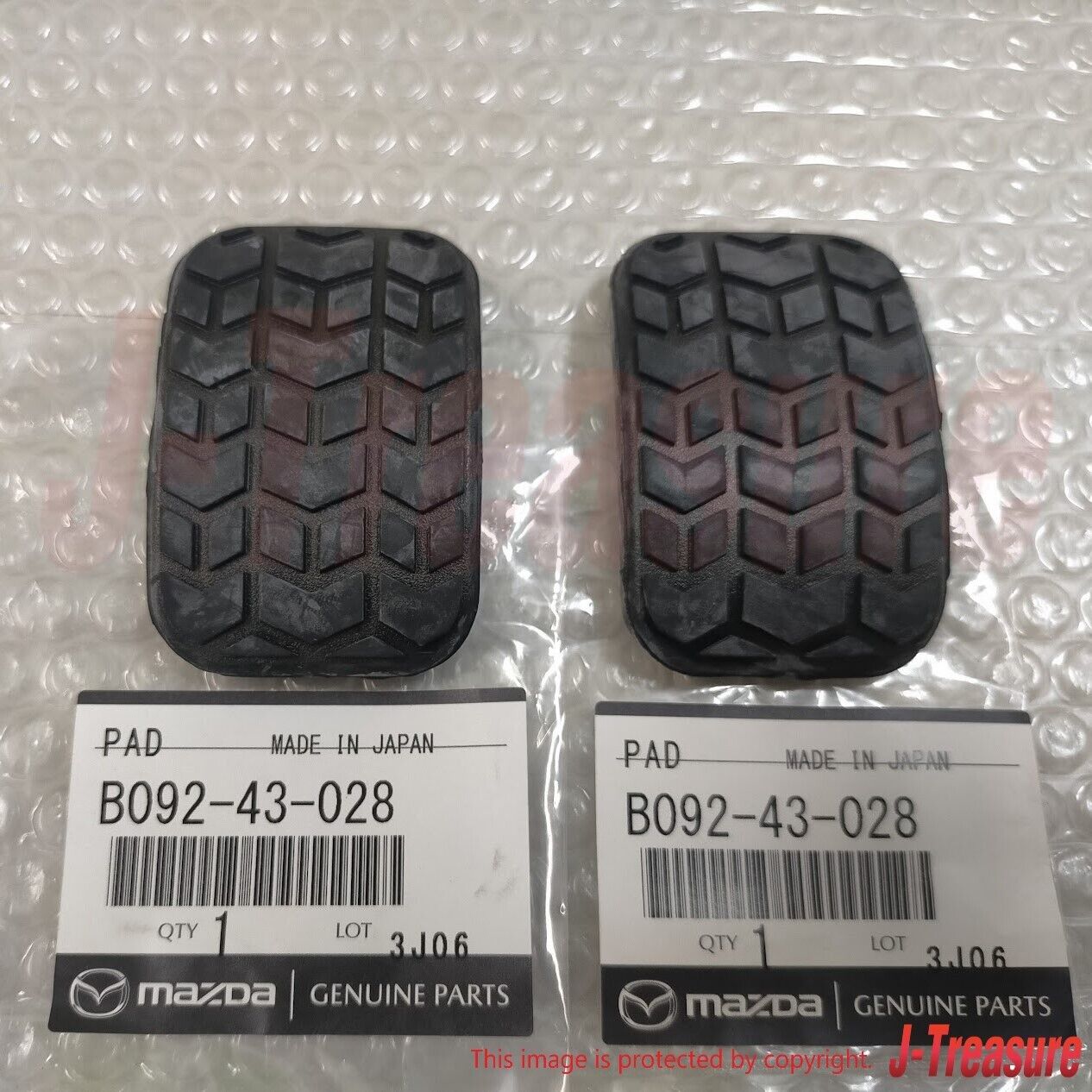 MAZDA MX-5 MIATA NA NB Genuine Brake Pedal & Clutch Pedal Pad B092-43-028 x2 Set