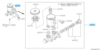 NISSAN SKYLINE GT-R R32 89-94 Genuine Brake Master Cylinder Assy 46010-05U00 OEM