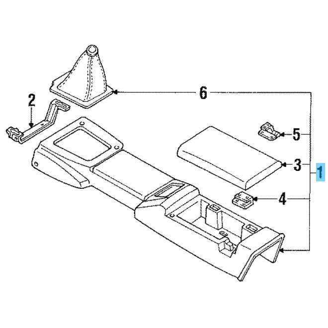 MAZDA MX-5 MIATA NA8C 90-97 Genuine Black Center Console Assy N007-64-410D00 OEM