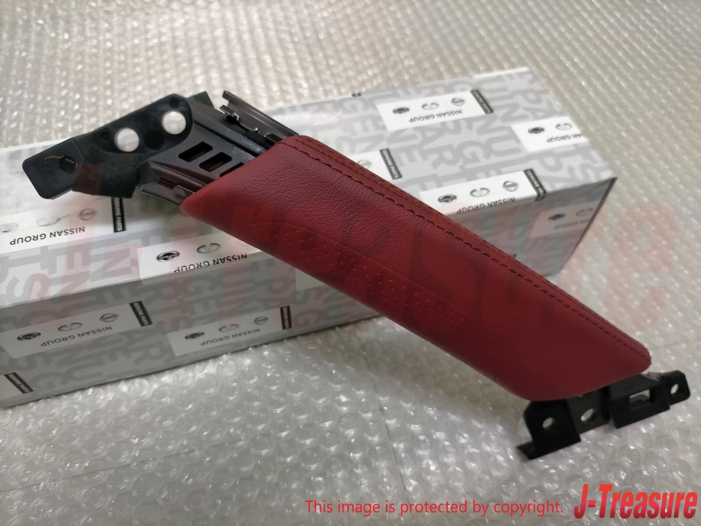 NISSAN R35 GT-R Black Edition Genuine Red Leather Door Pull Handle RH & LH Set