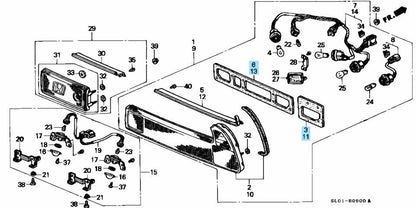 HONDA NSX NSX-R NA1 NA2 Genuine Base Gasket Set Tail Lamp Right & Left 4set OEM
