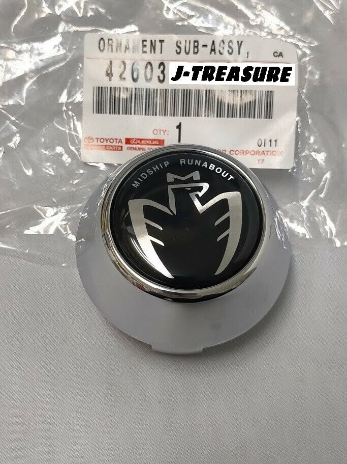 TOYOTA MR2 Spyder MR-S ZZW30 Genuine MIDSHIP RUNABOUT Wheel Center Cap Black x4