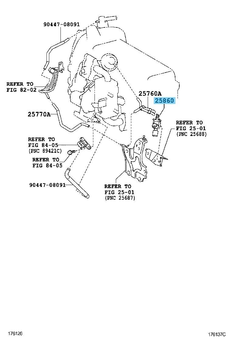 TOYOTA YARIS NLP90 05-11 Genuine 1NDTV Vacuum Switching Valve 25860-30070 OEM