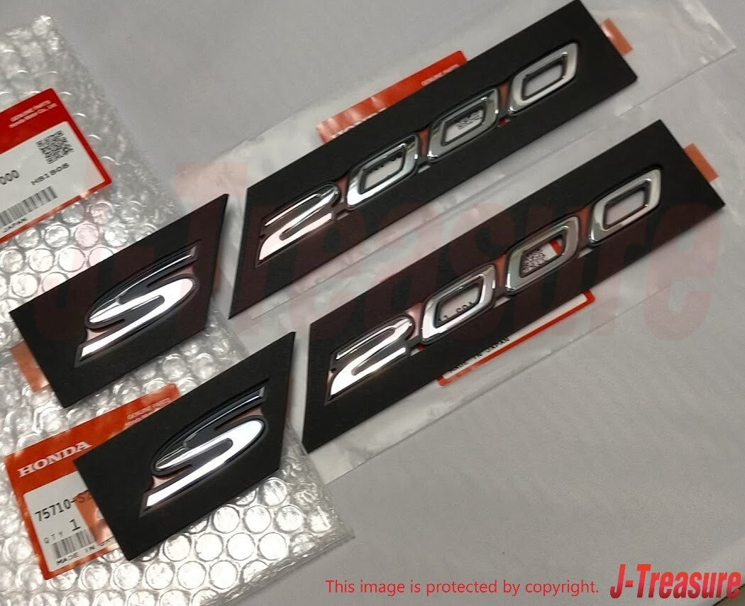 HONDA S2000 AP1 AP2 Genuine Fender Side "S2000" Chrome Emblem Badge RH & LH OEM