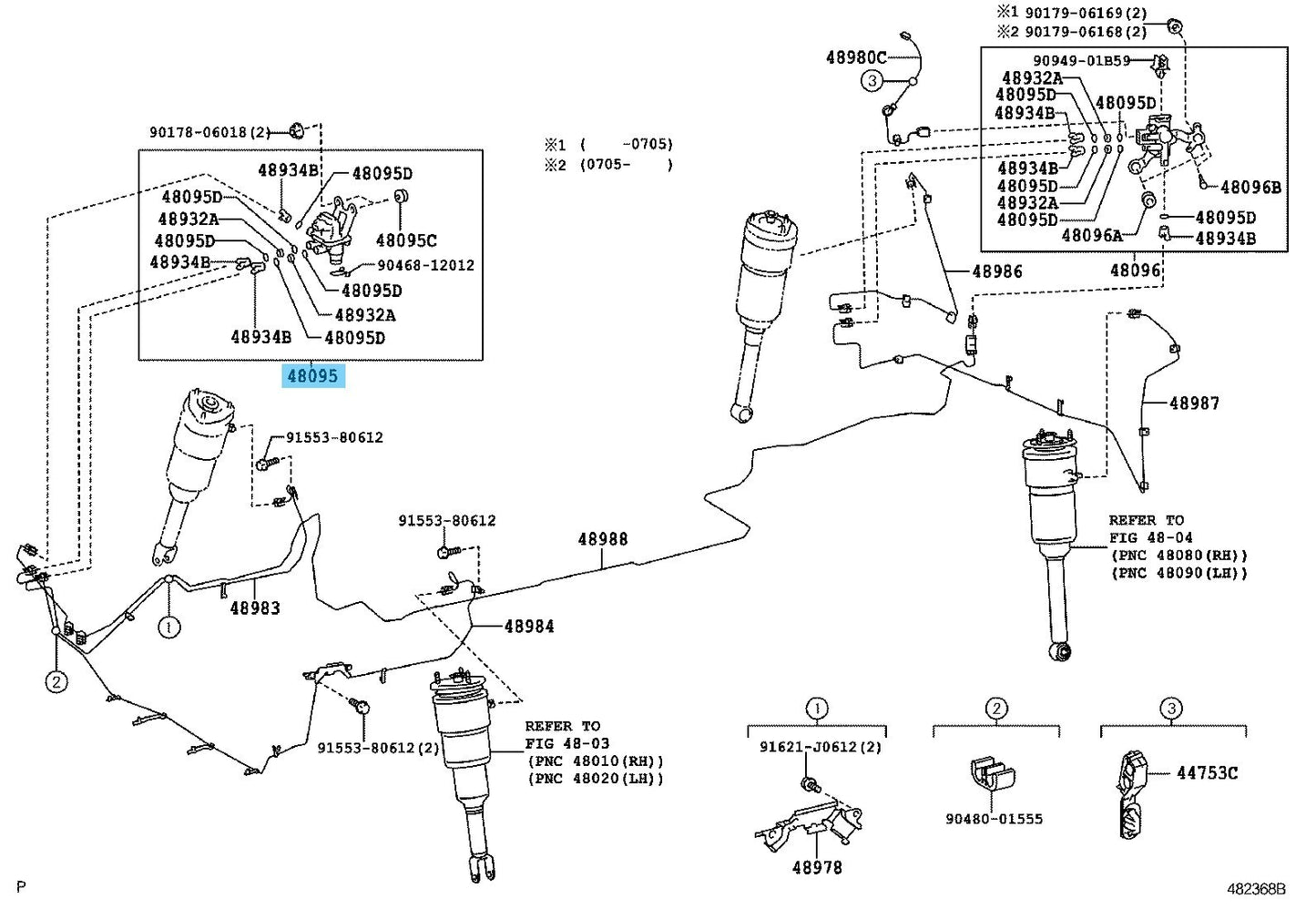 LEXUS LS460 USF4# 2007-2017 Genuine Height Control Valve No.1 48095-30060 OEM