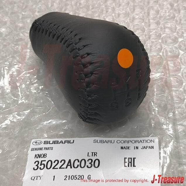SUBARU IMPREZA WRX STi GC8 Genuine 5-Speed Shift Knob Leather 35022AC030 OEM