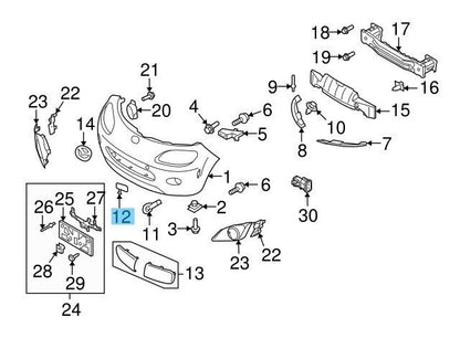 MAZDA MX-5 MIATA NCEC 2009-2012 Genuine Tow Bracket Cover NH54-50-A11ABB OEM