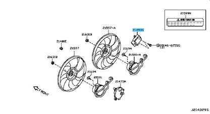 NISSAN GT-R R35 2009-2015 Genuine Fan Control Module 21493-EH10A x2 Set OEM