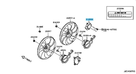 NISSAN GT-R R35 2009-2015 Genuine Fan Control Module 21493-EH10A x2 Set OEM