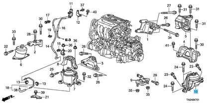 HONDA ACCORD CU2 08-12 Genuine Transmission Upper Mount Rubber 50870-TA0-A03