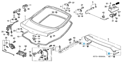 HONDA INTEGRA TYPE-R DC2 Genuine Wing Spoiler Sponge Gasket 71722-ST7-Z00 x2 OEM