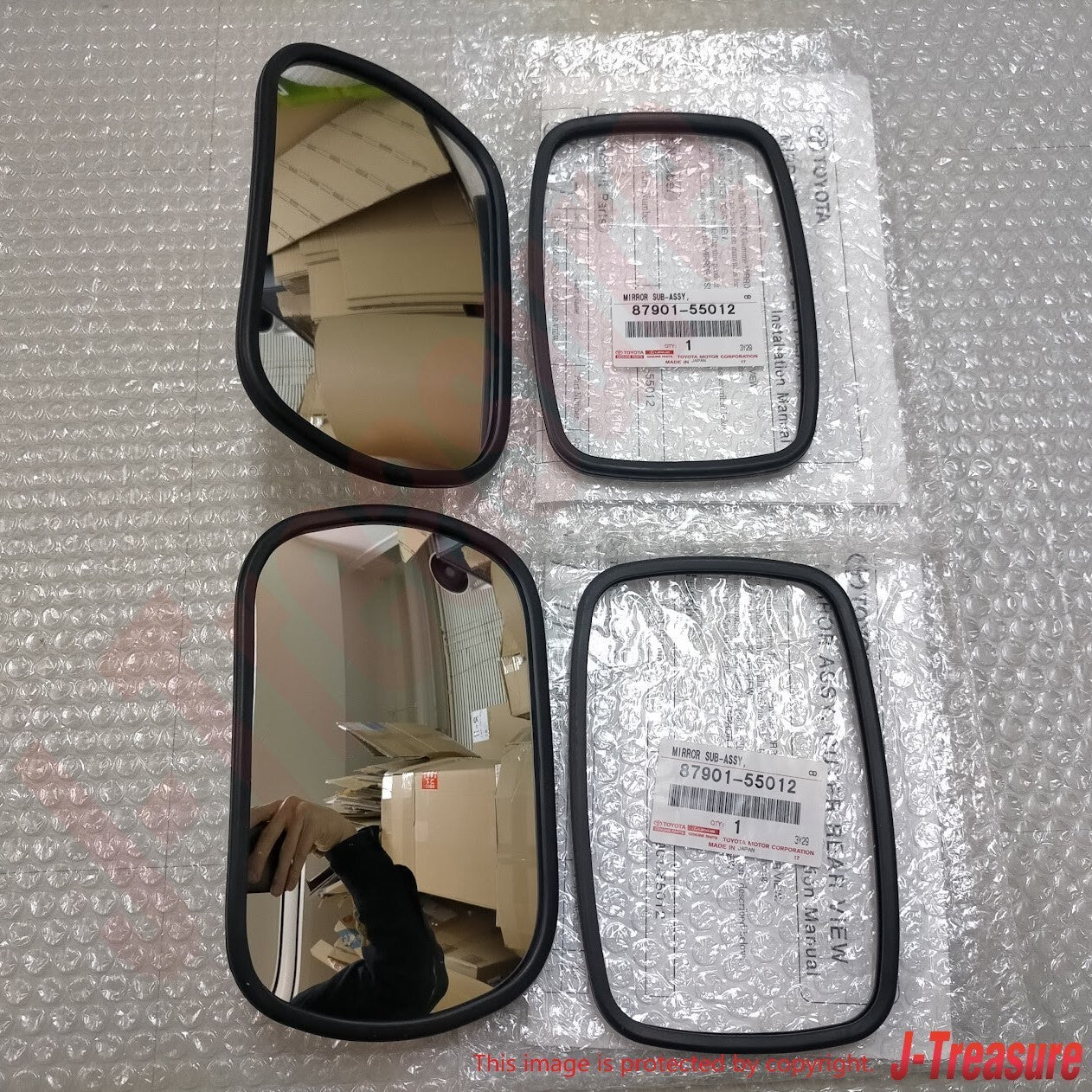 TOYOTA LAND CRUISER BJ40 FJ40 HJ45 Genuine Convex Mirror x2 Set 87901-55012 OEM