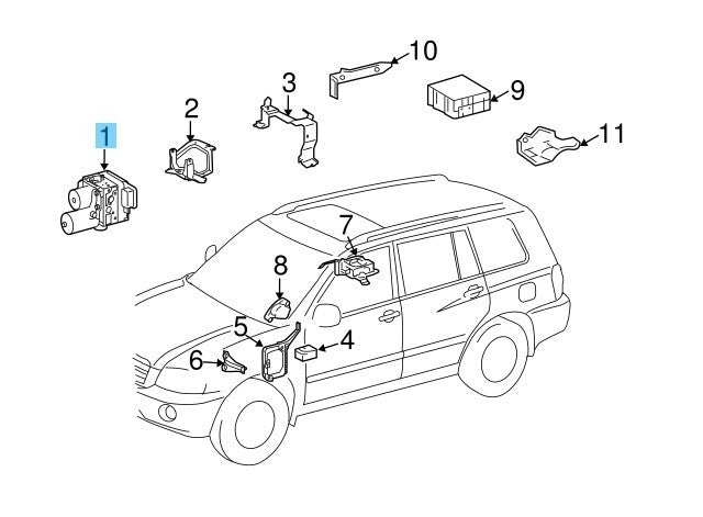 TOYOTA HIGHLANDER MHU23 MHU28 06-07 Genuine Brake Actuator Assembly 44050-48191