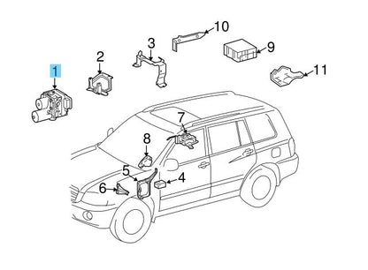 TOYOTA HIGHLANDER MHU23 MHU28 06-07 Genuine Brake Actuator Assembly 44050-48191