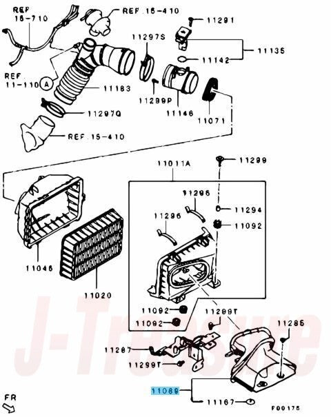 MITSUBISHI LANCER EVO 10 CZ4A 08-15 Genuine Air Cleaner Intake Duct 1505A305 OEM