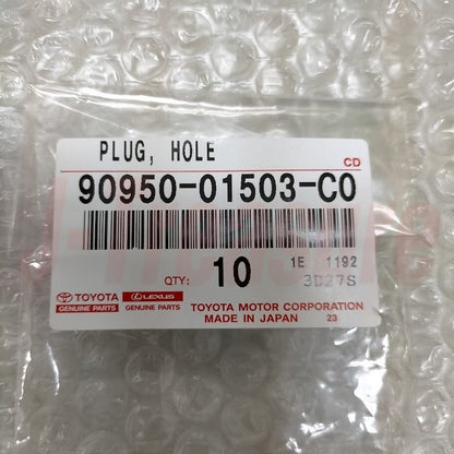 TOYOTA Genuine Interior Trim Board Hole Plug Black 90950-01503-C0 Set of 10 OEM