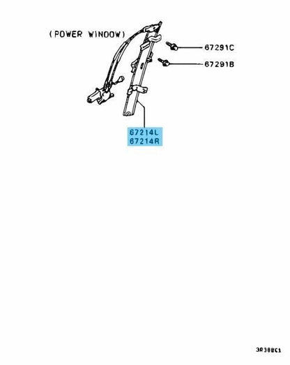MITSUBISHI 3000GT Z1#A 96-99 Genuine Front Door Window Regulator RH & LH Set OEM