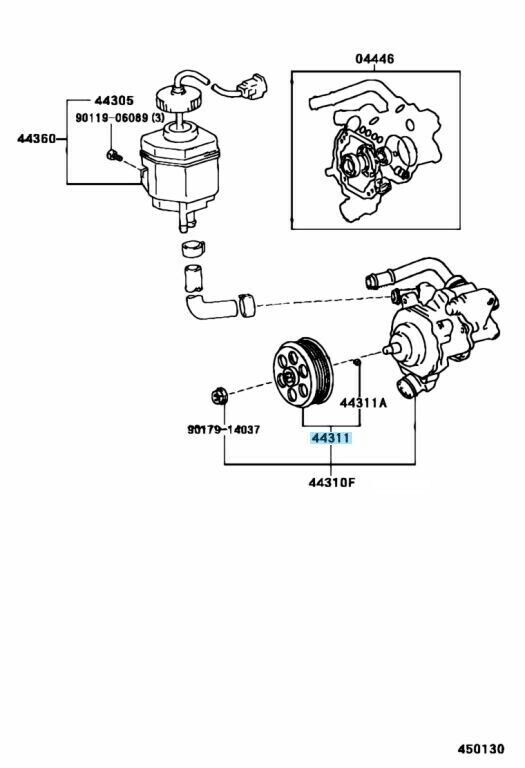 TOYOTA SUPRA LEXUS GS IS SC Genuine Power Steering Pump Pulley 44311-22091 OEM