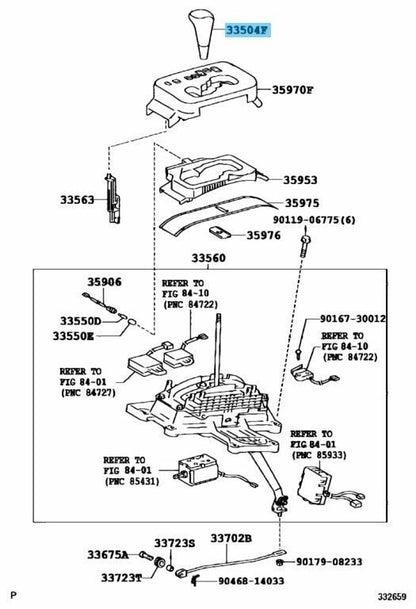 TOYOTA LAND CRUISER FZJ100 Genuine A/T Shift Lever Knob 33504-60180-C0 OEM